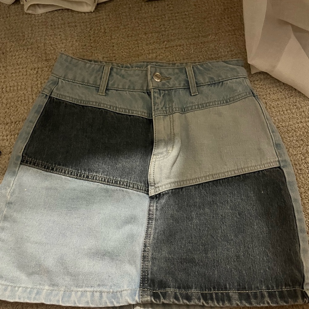 Wild Fable Two-Tone Denim Mini Skirt